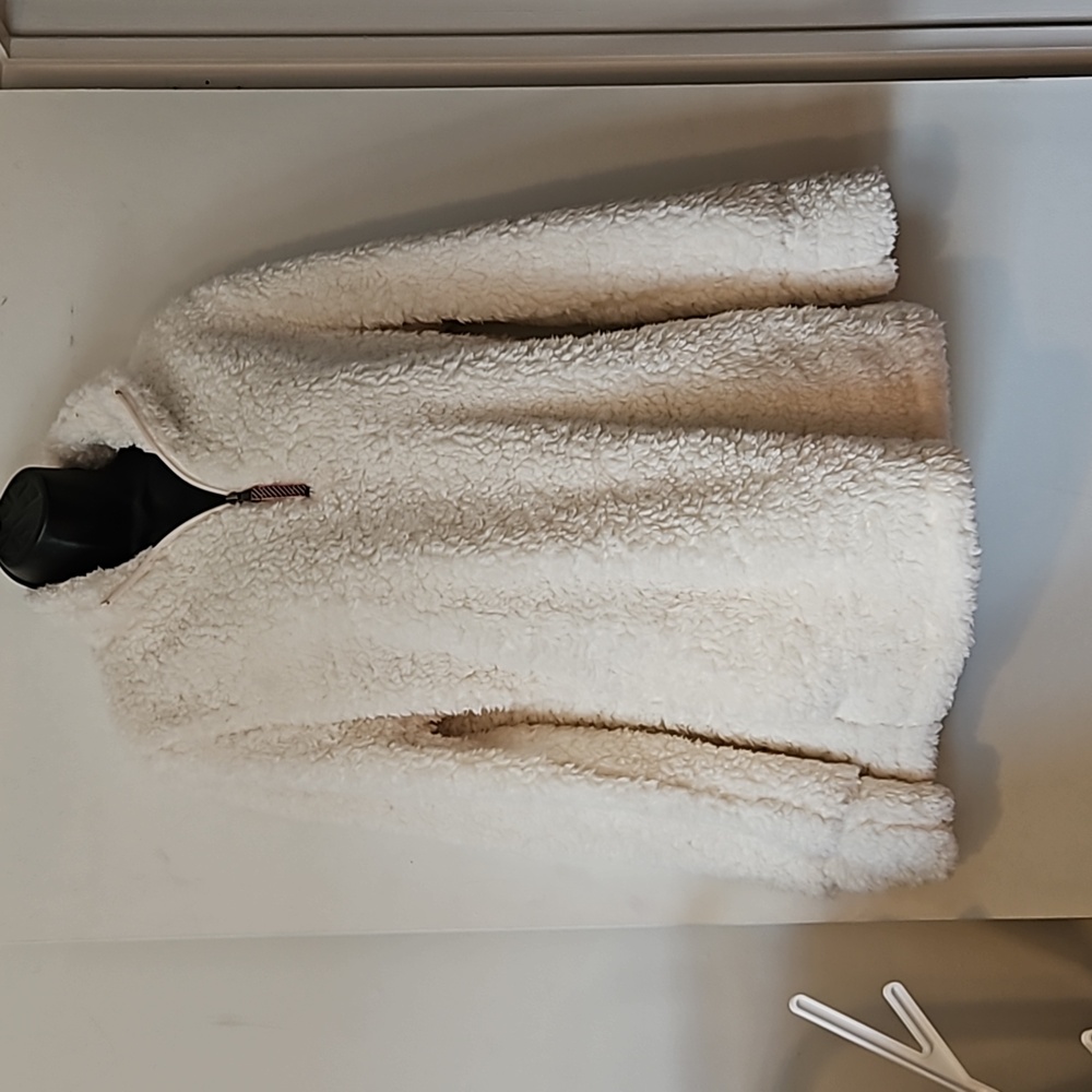Weatherproof Cream Sherpa Pullover with Pockets